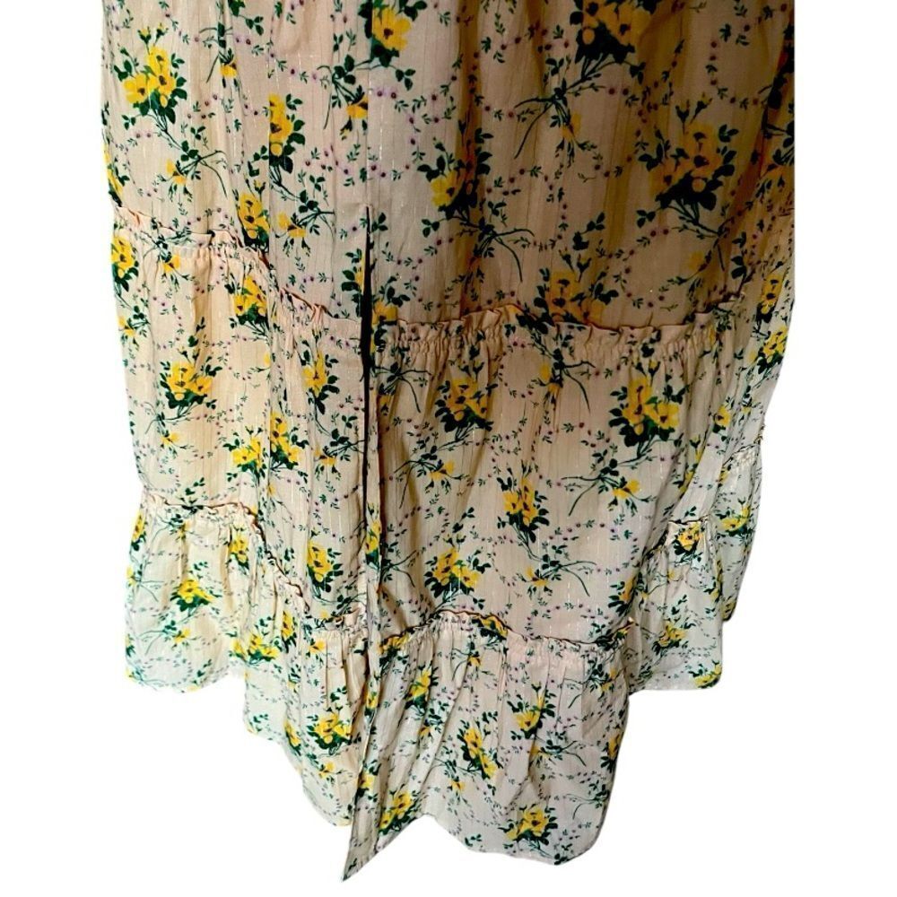 PAIGE Yellow Floral Midi Dress - Picture 5 of 12